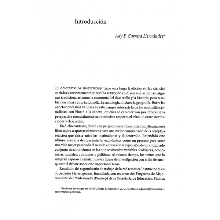 Instituciones y desarrollo