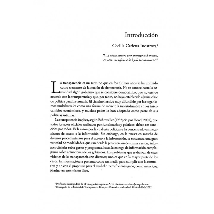 Transparencia y opacidad. Mediciones y prácticas organizacionales en municipios. Ilustrado con casos del Estado de México