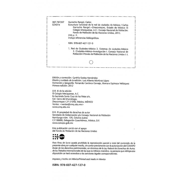 Estructura funcional de la red de ciudades de México