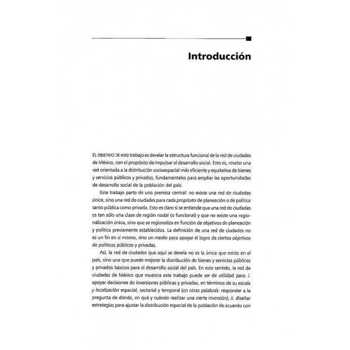 Estructura funcional de la red de ciudades de México