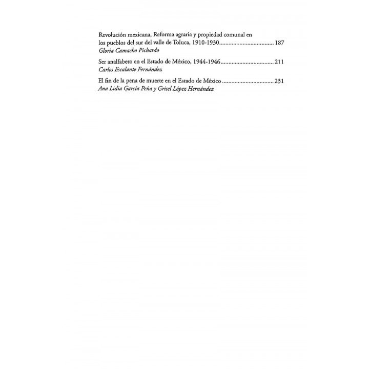 Miradas recientes a la historia del Estado de México Siglos XIX y XX