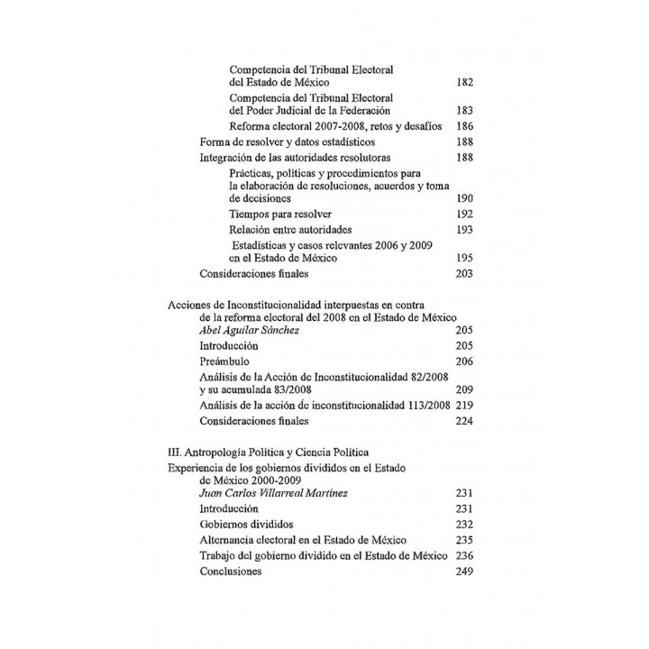 Participación política, administración y justicia electoral. Una visión general de los procesos electorales 2006 – 2009 ...