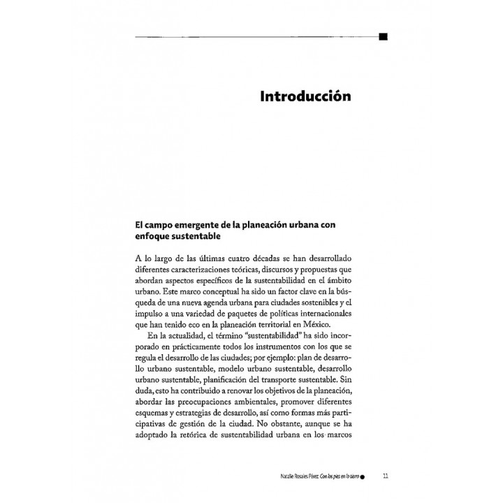 Con los pies en la tierra. Avanzando en la transición, desde una planeación para la sustentabilidad urbana