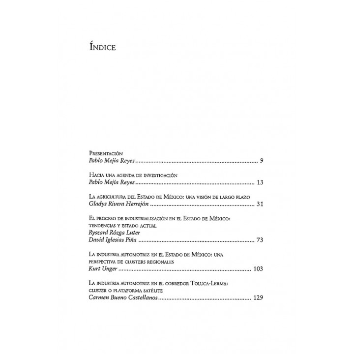 La economía del Estado de México. Hacia una agenda de investigación
