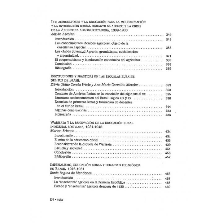 Campesinos y escolares. La construcción de la escuela en el campo latinoamericano siglos XIX y XX