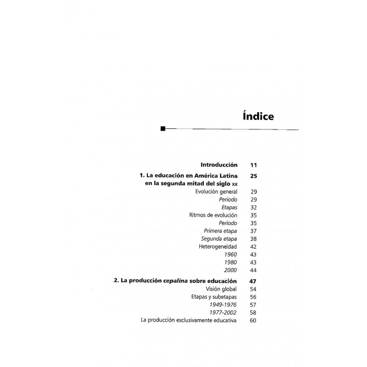 La educación y el desarrollo en la CEPAL