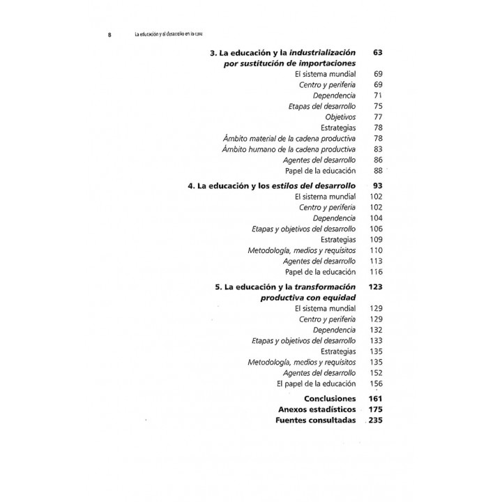 La educación y el desarrollo en la CEPAL