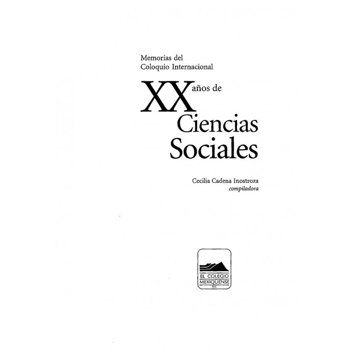 Memorias del coloquio internacional XX años de Ciencias Sociales