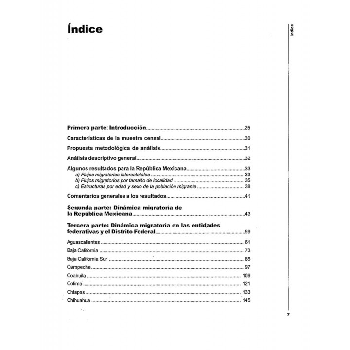 Dinámica migratoria interestatal en la República Mexicana