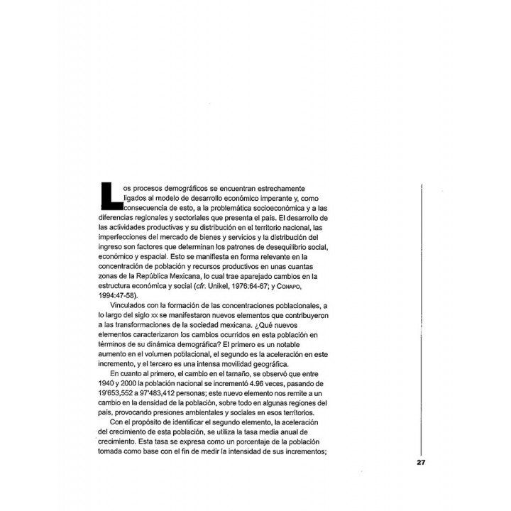 Dinámica migratoria interestatal en la República Mexicana