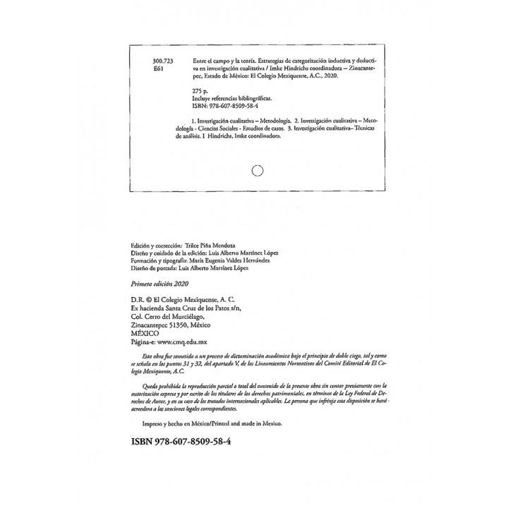 Entre el campo y la teoría. Estrategias de categorización inductiva y deductiva en investigación cualitativa