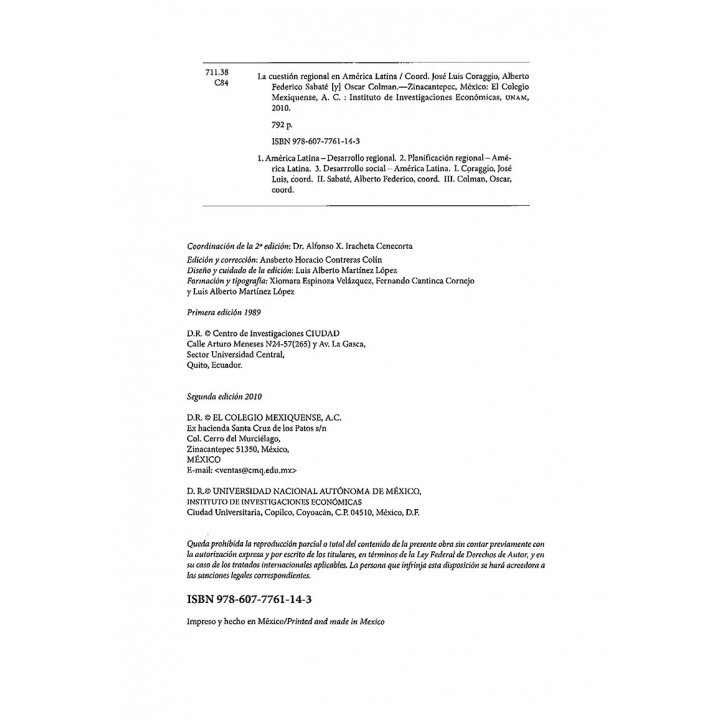 La cuestión regional en América Latina
