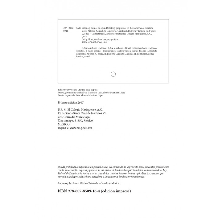 Suelo urbano y frentes de agua. Debates y propuestas en Iberoamérica