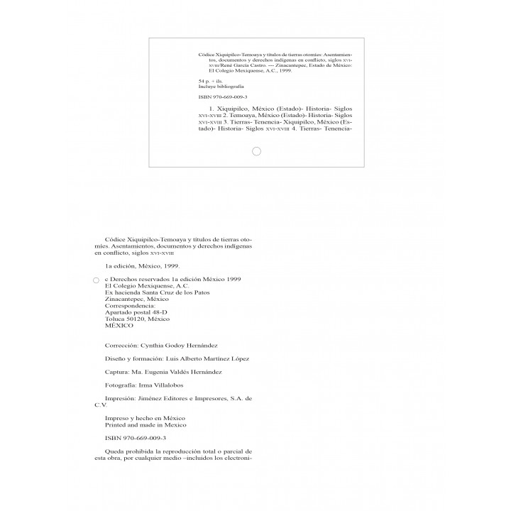 Códice Xiquipilco-Temoaya y títulos de tierras otomíes.