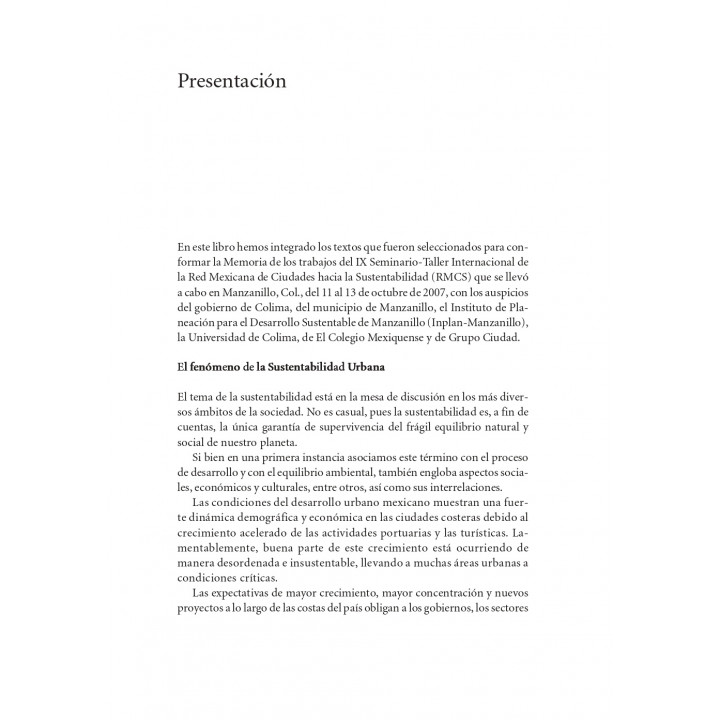 Ciudad, puerto y turismo: estrategias para una integración sustentable. Memorias del IX Seminario-Taller...