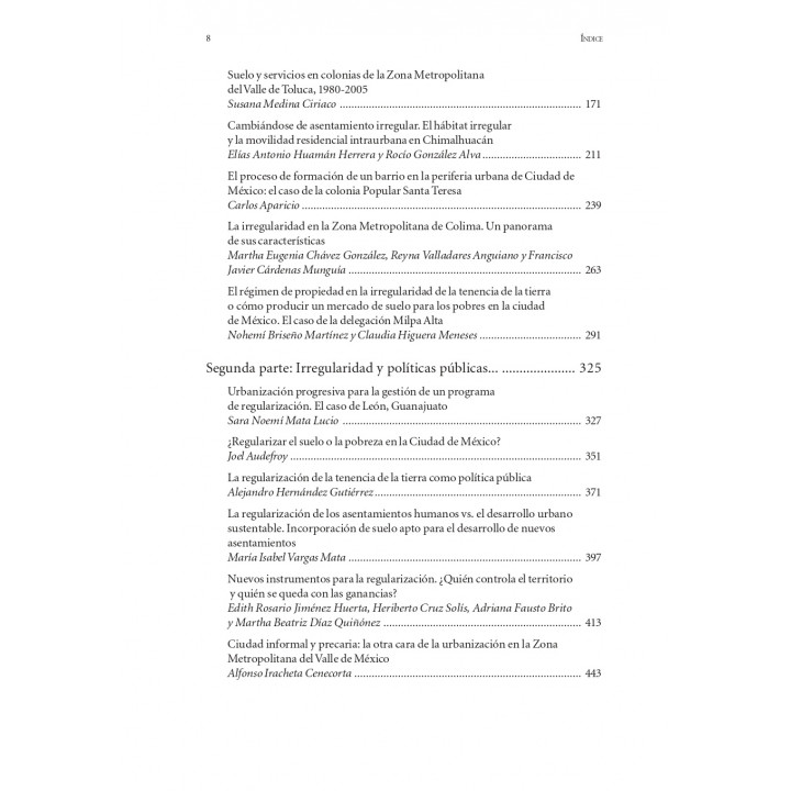 Irregularidad y suelo urbano ¿Cómo incidir en las prácticas sociales y hacia dónde dirigir las políticas públicas ...