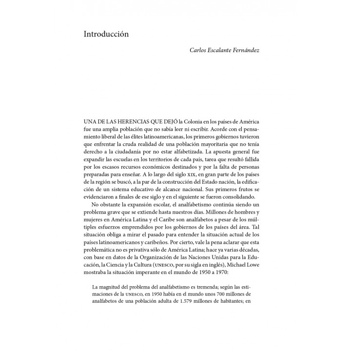 Experiencias nacionales de alfabetización de adultos. América Latina en el siglo XX