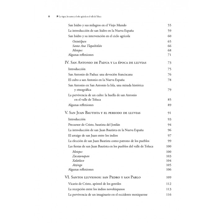 La virgen, los santos y el orbe agrícola en el valle de Toluca