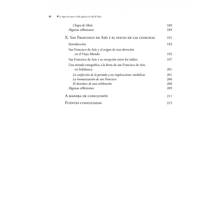La virgen, los santos y el orbe agrícola en el valle de Toluca