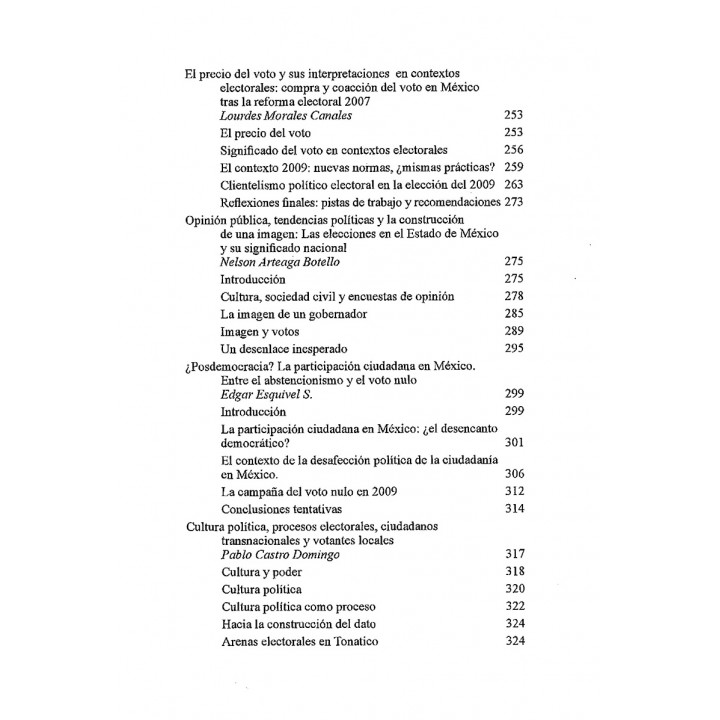 Participación política, administración y justicia electoral. Una visión general de los procesos electorales 2006 – 2009 ...