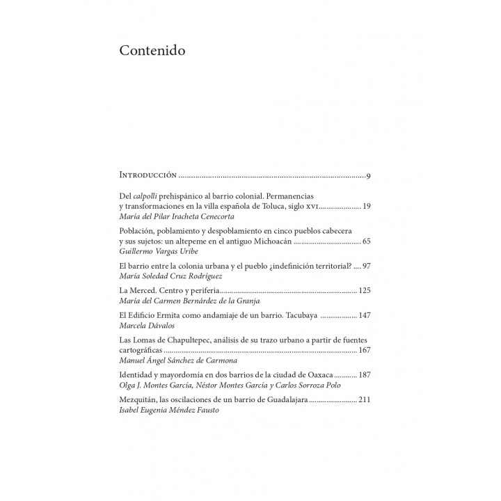 Barrios y periferias: espacios socioculturales, siglos XVI-XXI