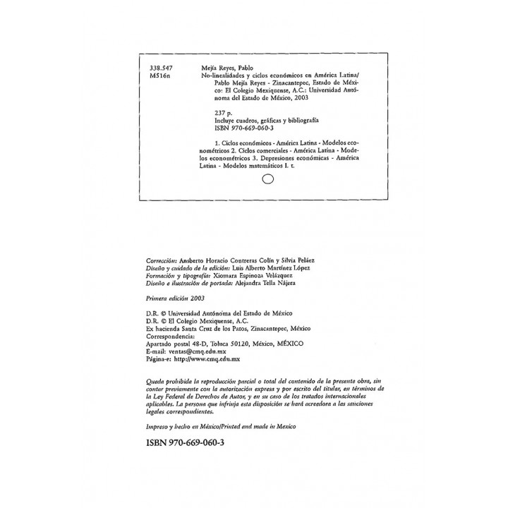 No-linealidades ciclos económicos en América Latina