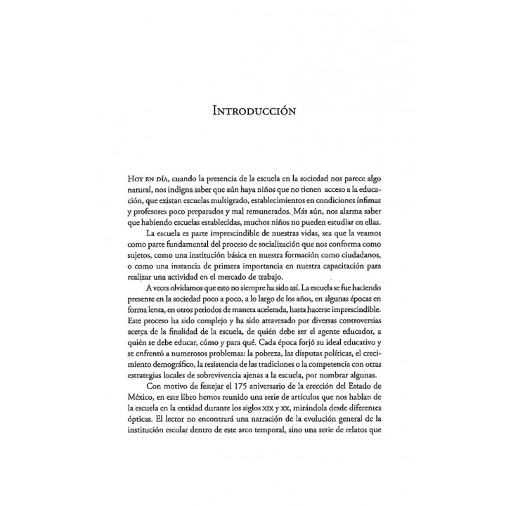 Experiencias educativas en el Estado de México. Un recorrido histórico