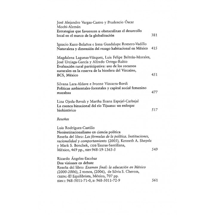Economía Sociedad y Territorio,Vol. VIII, num 26, enero-abril de 2008