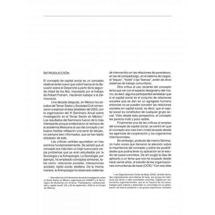 CAPITAL SOCIAL: UNA REVISIÓN CRÍTICA PARA EL ESTUDIO DE LA ACCIÓN COLECTIVA EN OCB