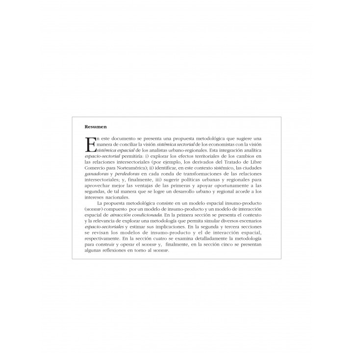 De lo sectorial y lo espacial a lo espaciosectorial...