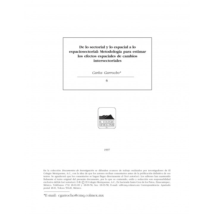 De lo sectorial y lo espacial a lo espaciosectorial...