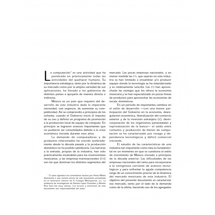 Tecnología y competencia imperfecta en la industria...