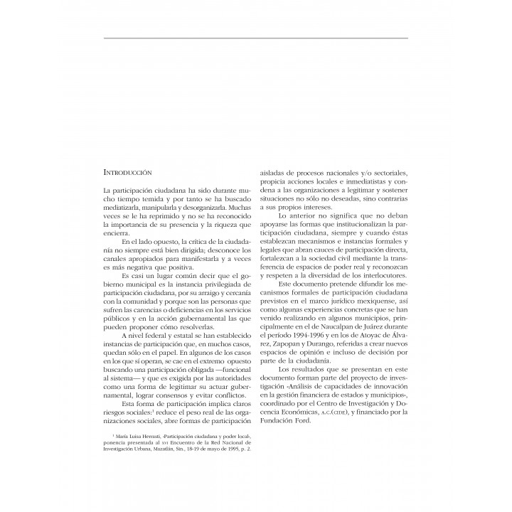 Participación ciudadana municipal