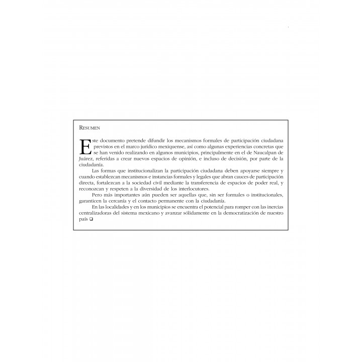 Participación ciudadana municipal