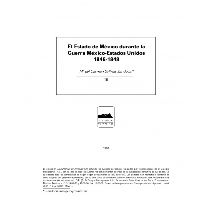 El Estado de México durante la Guerra México-Estados...