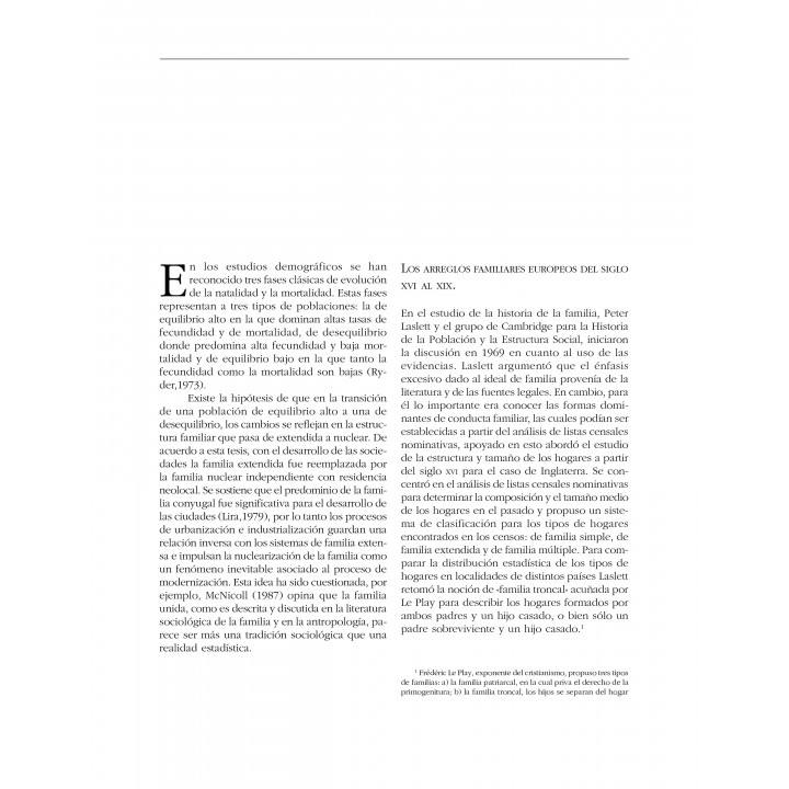 Transición demográfica y familia