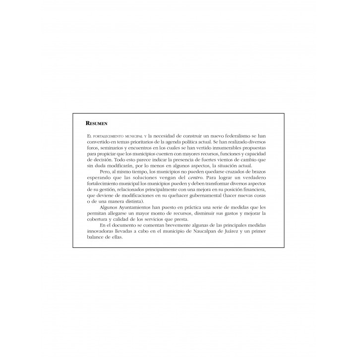 Innovaciones en la gestión municipal