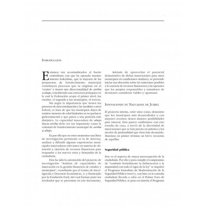 Innovaciones en la gestión municipal