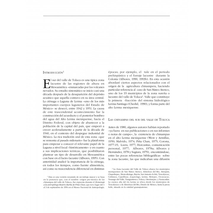 Origen pre-mexica de las chinampas de la zona lacustre...