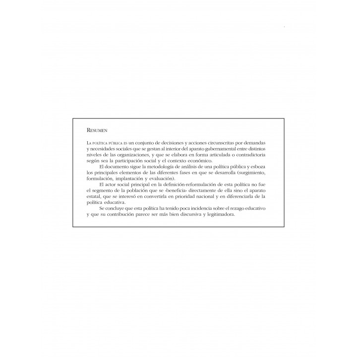 La educación de adultos vista como política pública