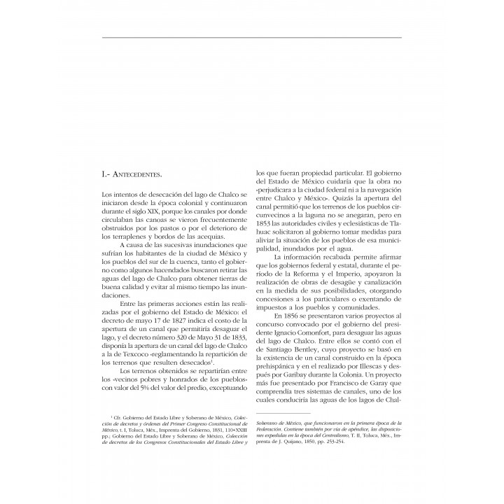 La desecación del lago (ciénaga) de Chalco