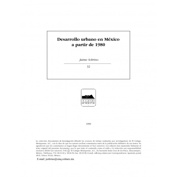 Desarrollo urbano en México a partir de 1980