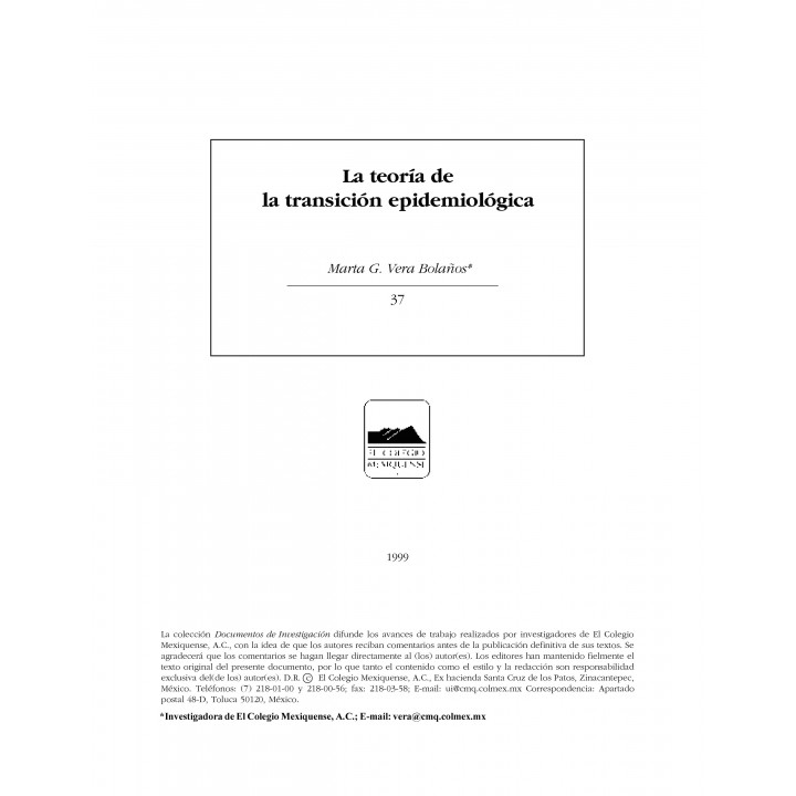 La teoría de la transición epidemiológica