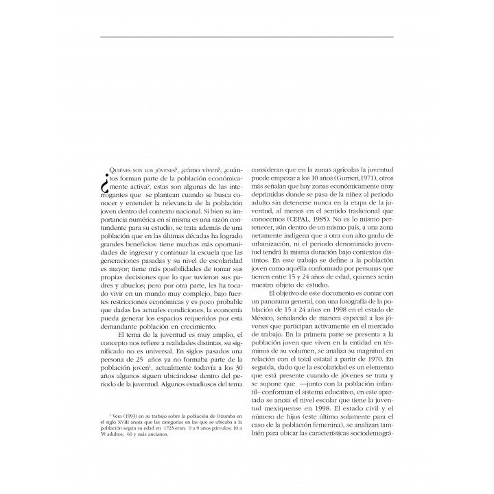 La juventud en el Estado de México. Una visión...