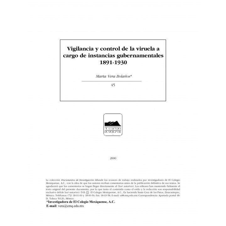 Vigilancia y control de la viruela a cargo de instancias...