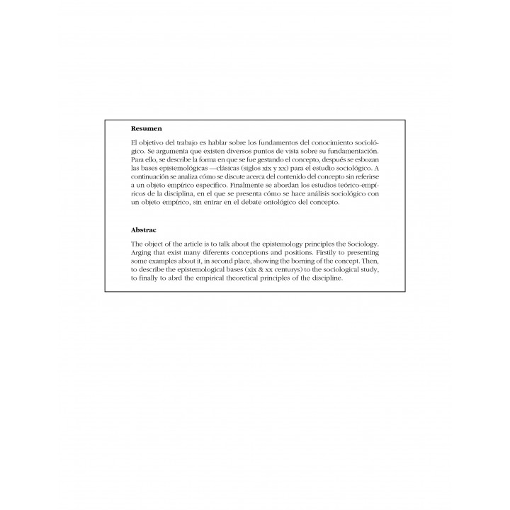 Objeto, concepto y métodos: tres dimensiones...