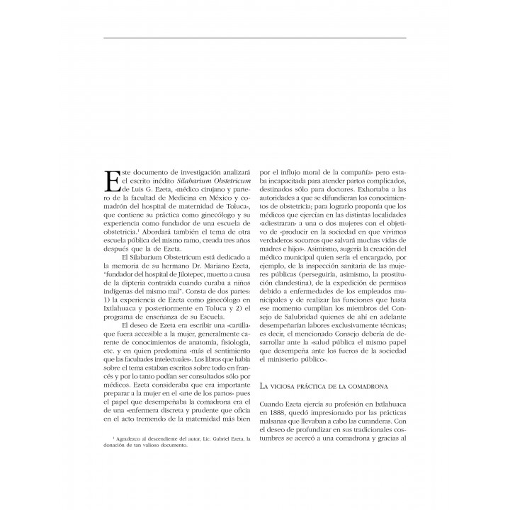 Dos escuelas de obstetricia: la privada de Luis G. Ezeta...