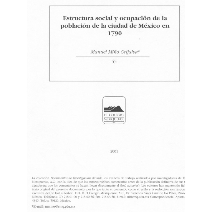 Estructura social y ocupación de la población...