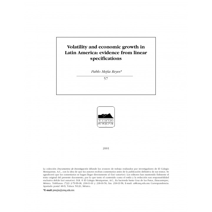 Volatility and economic growth in Latin America: evidence...