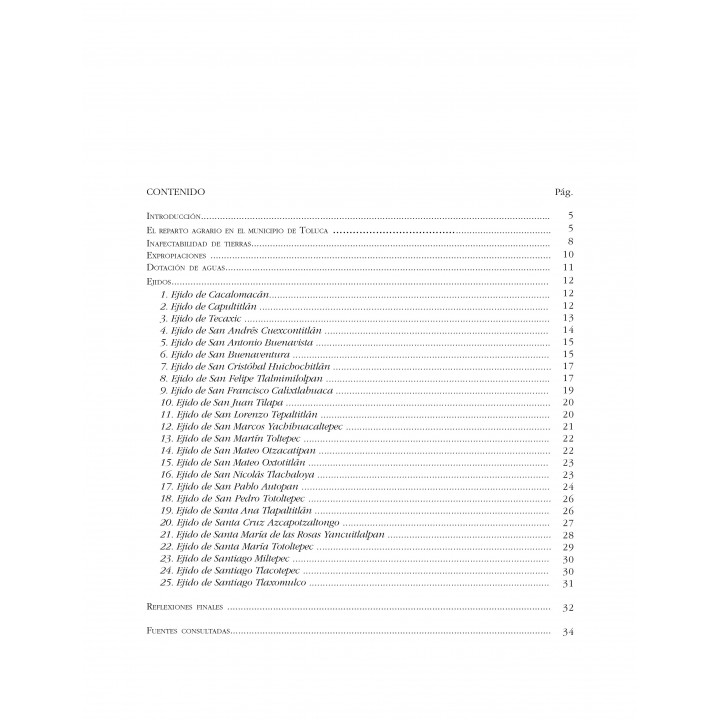 El reparto de tierras en el municipio de Toluca